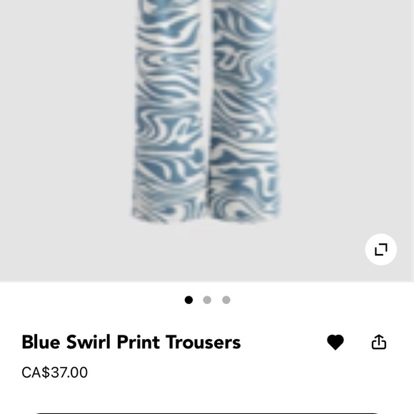 Cider Blue Swirl Trousers - Picture 2 of 2